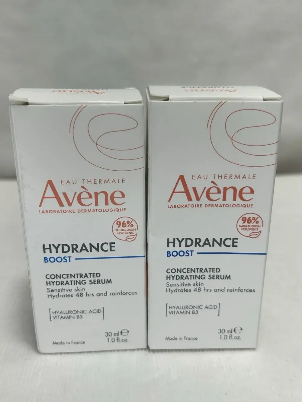 AVENE HYDRANCE BOOST CONCENTRATED HYDRATING SERUM 1 OZ BOXED 2PCS EXP:SEE PICS